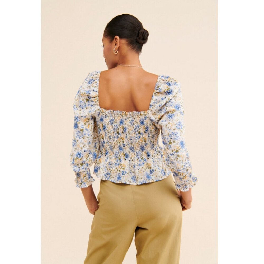 En Saison Floral Chiffon Top - Picture 3 of 5